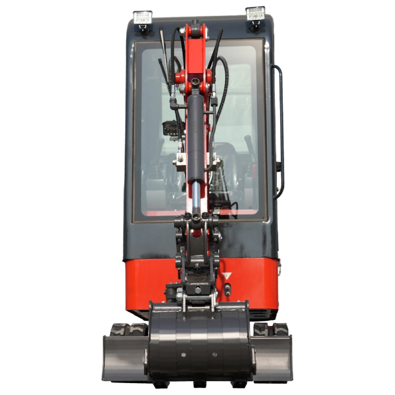 1-Ton Mini Excavator with Pilot Controls & Cab | 13.5 hp B&S Engine | HUAYEE HY12F