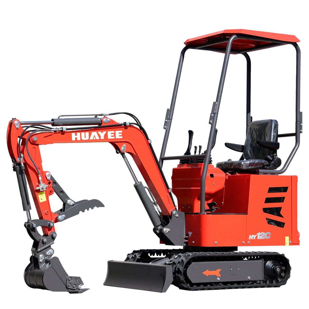 1 Ton Mini Excavator - 13.5HP Rato Engine Gas Powered Mini Compact Digger | HUAYEE HY12C