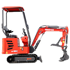 1 Ton Mini Excavator - 13.5HP Rato Engine Gas Powered Mini Compact Digger | HUAYEE HY12C