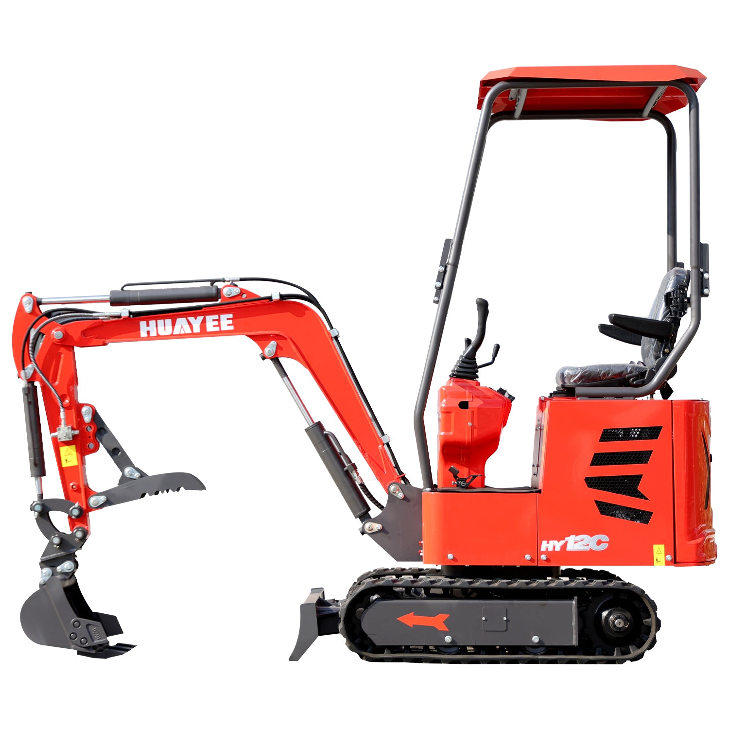 1 Ton Mini Excavator - 13.5HP Rato Engine Gas Powered Mini Compact Digger | HUAYEE HY12C