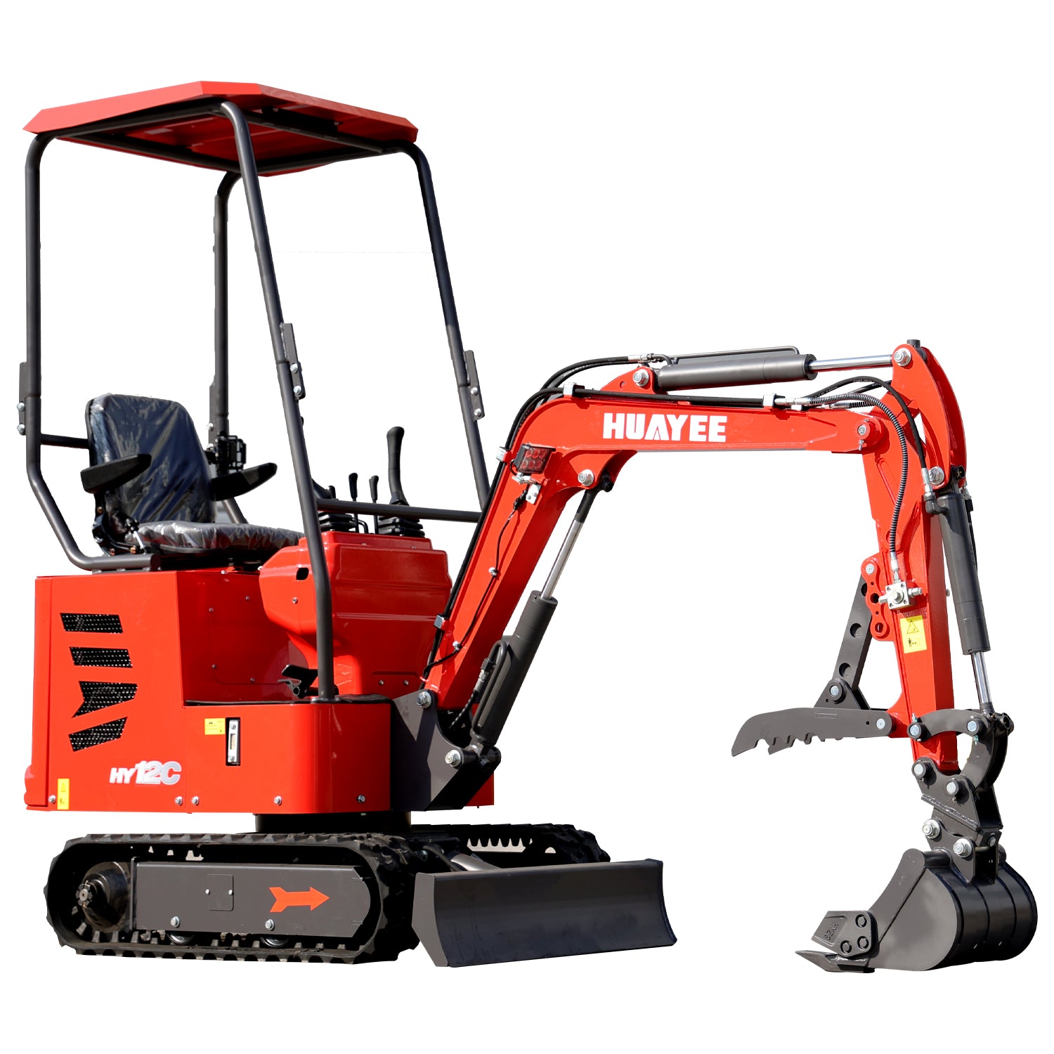 1 Ton Mini Excavator - 13.5HP Rato Engine Gas Powered Mini Compact Digger | HUAYEE HY12C