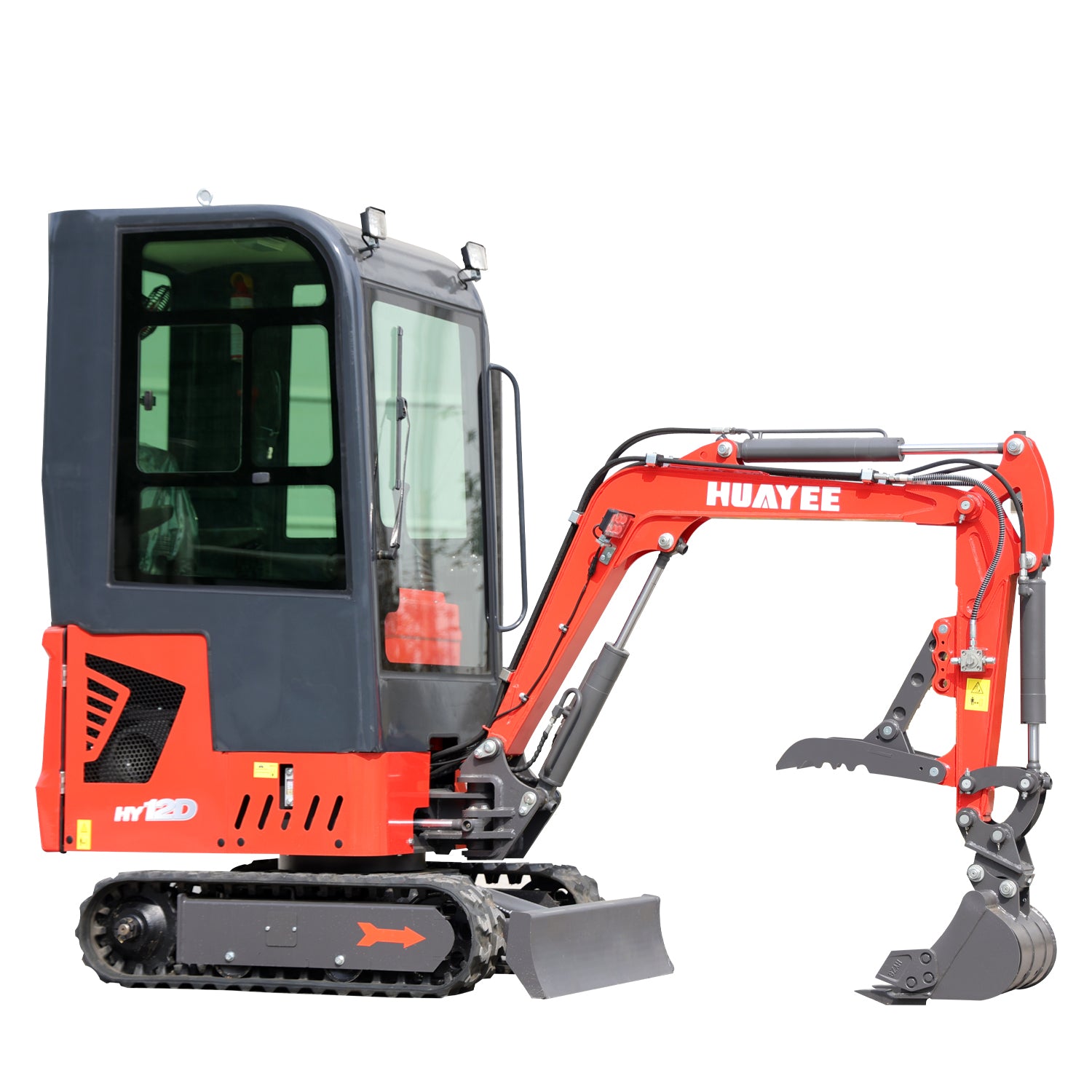 1 Ton Mini Excavator Pro - B&S Engine with Cab & Advanced Hydraulics | HUAYEE HY12D