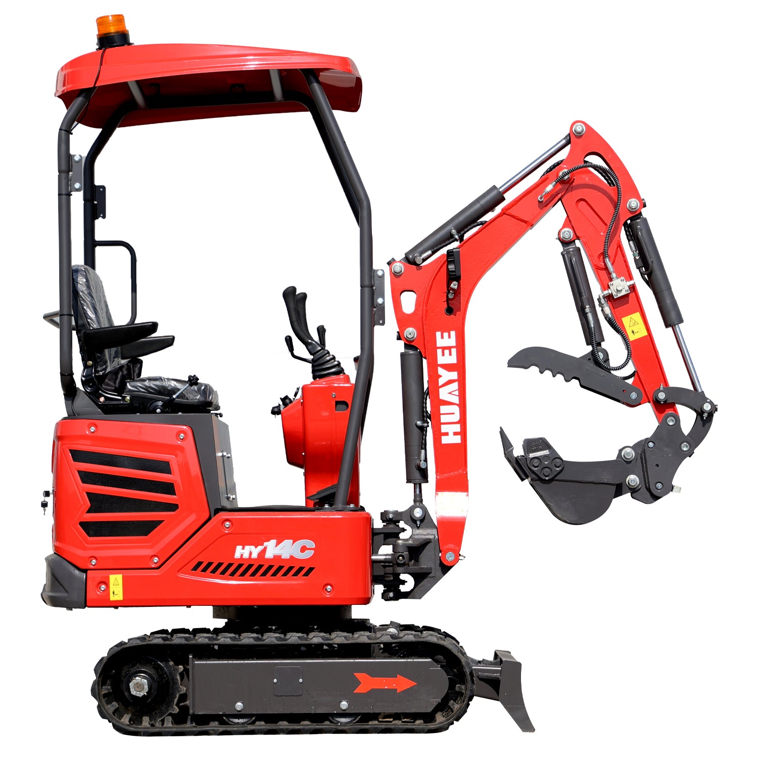 1.2 Ton Pro Mini Excavator with Hydraulic Thumb & Side Swing Boom | HUAYEE HY14C