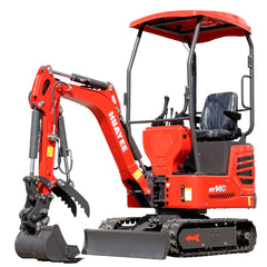 1.2 Ton Pro Mini Excavator with Hydraulic Thumb & Side Swing Boom | HUAYEE HY14C