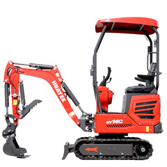 1.2 Ton Pro Mini Excavator with Hydraulic Thumb & Side Swing Boom | HUAYEE HY14C