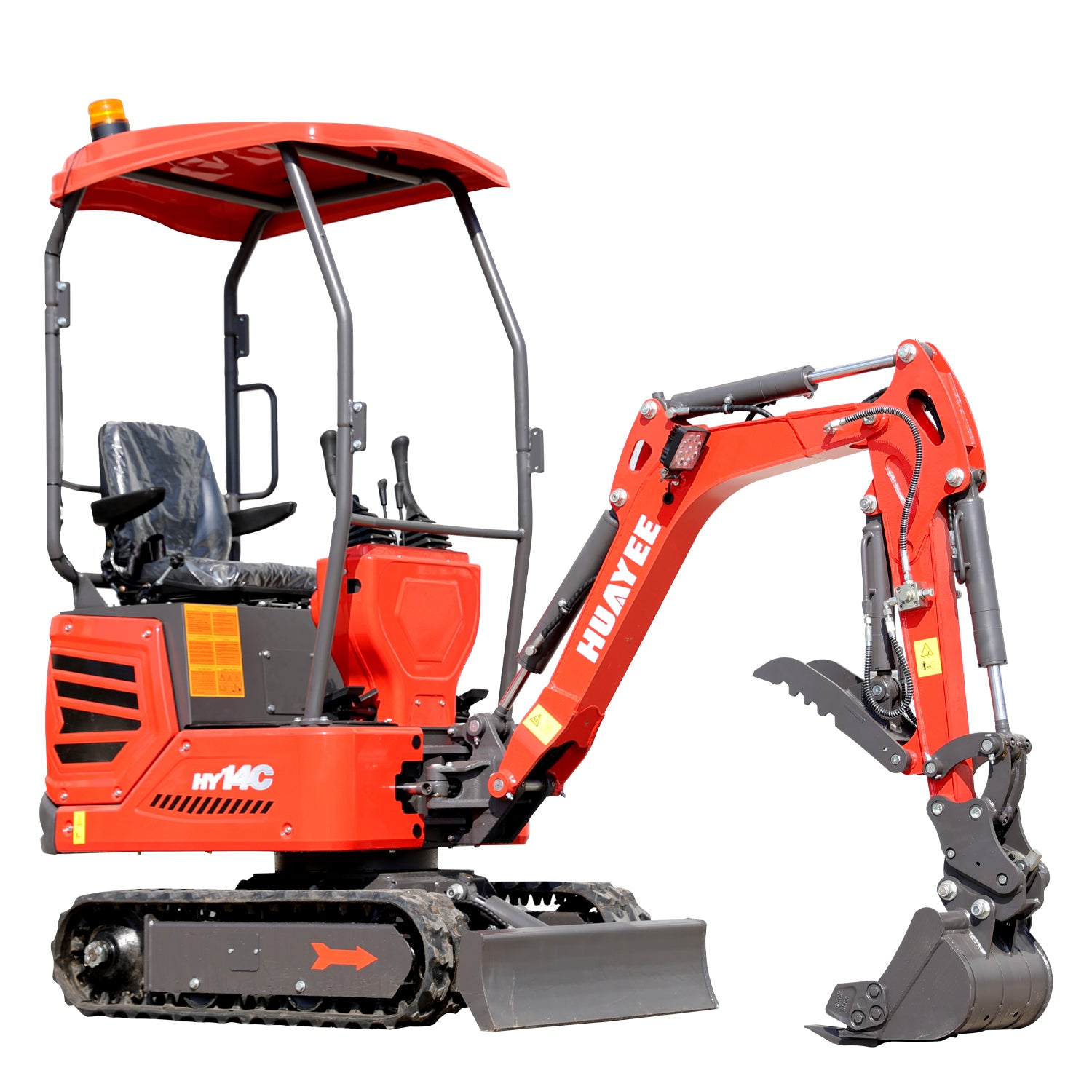 1.2 Ton Pro Mini Excavator with Hydraulic Thumb & Side Swing Boom | HUAYEE HY14C