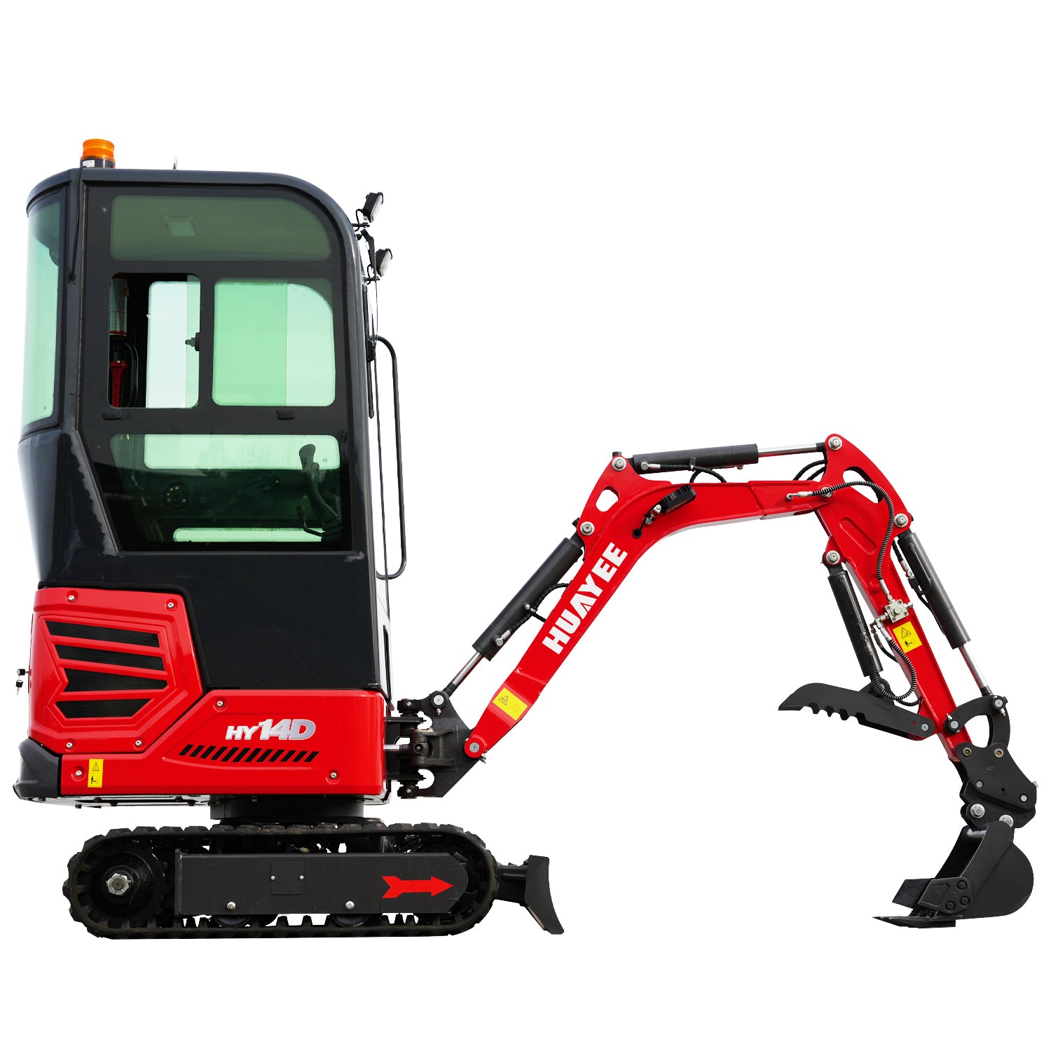 1.2 Ton Mini Excavator with Enclosed Cab, 13.5 hp B&S Engine | HUAYEE HY14D