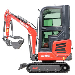 2-Ton Mini Excavator | 14hp Kubota Engine | Climate-Controlled Cab | HUAYEE HY18C