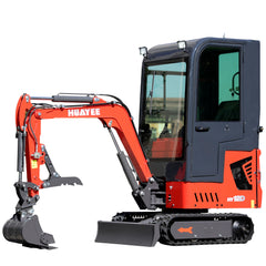 1 Ton Mini Excavator Pro - B&S Engine with Cab & Advanced Hydraulics | HUAYEE HY12D