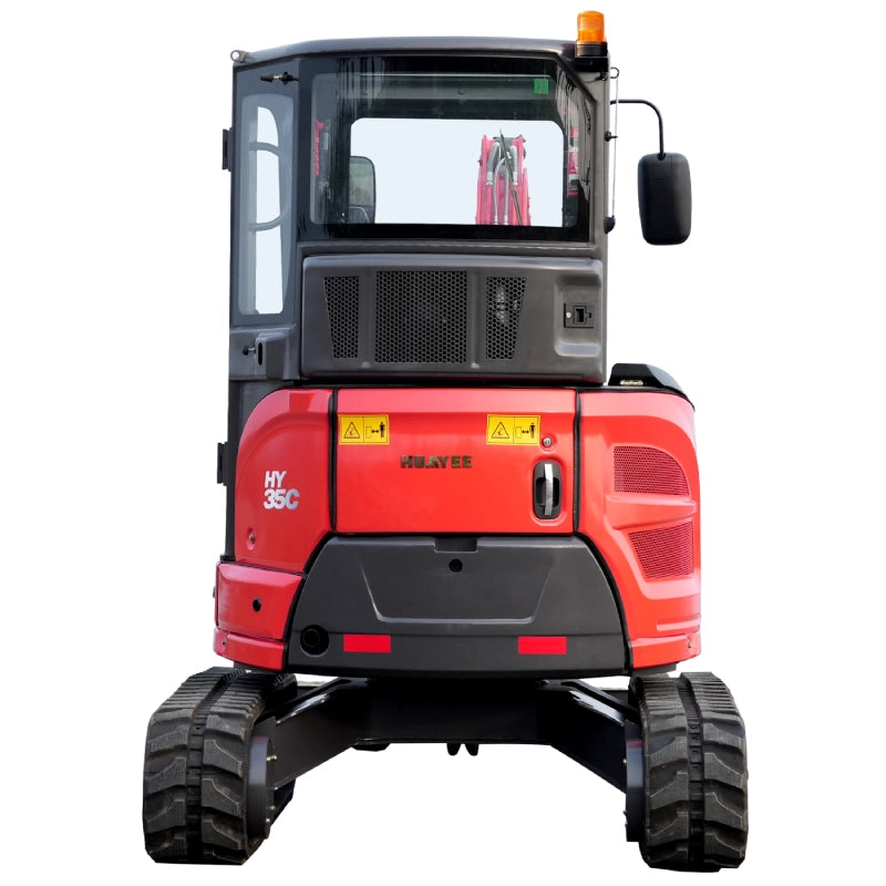 3.5 Ton Industrial Mini Excavator with 24HP Yanmar Engine & Enclosed Cab | HUAYEE HY35C