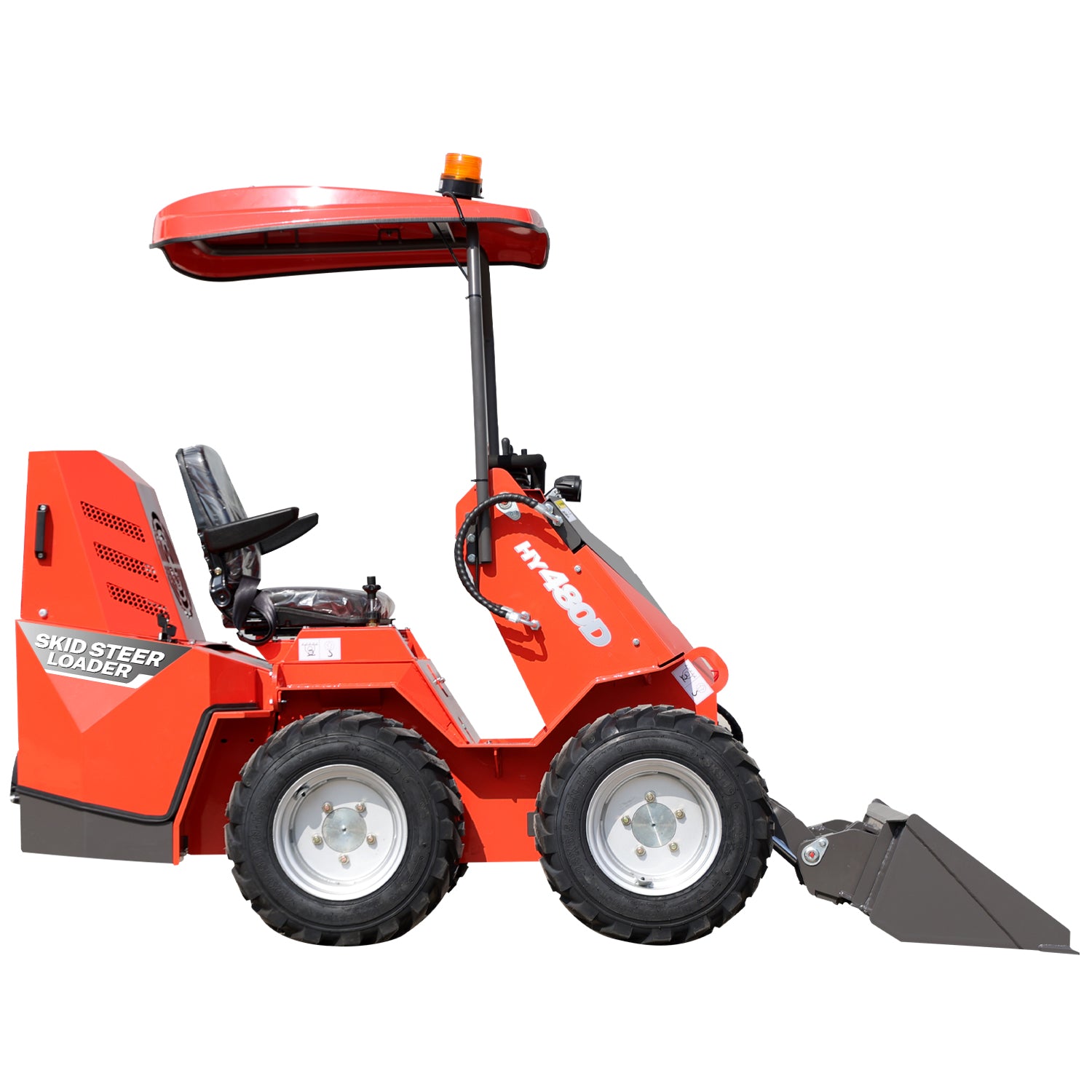 Mini Wheel Skid Steer Loader with 23 hp B&S Engine & Canopy | HUAYEE HY480D