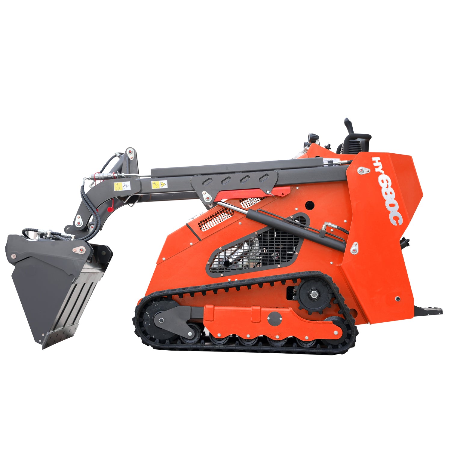 Multi-Functional Stand-on Mini Skid Steer Loader with 25 hp Kubota Engine | HUAYEE HY680C